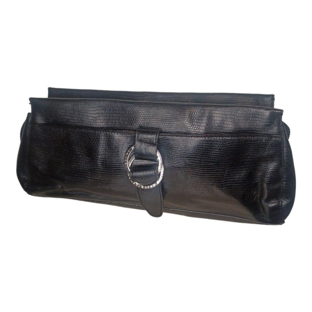 Women’s Ralph Lauren black lizard clutch handbag